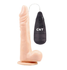 Телесный вибратор-реалистик 8.5 Vibrating Beginner Dildo - 21,5 см.