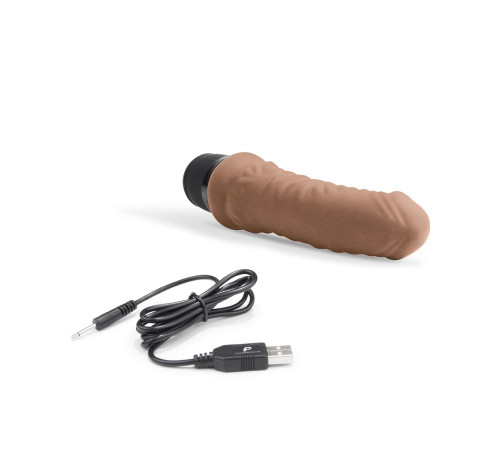 Кофейный вибратор-реалистик 6 Realistic Vibrator - 17 см. Кофейный вибратор-реалистик 6 Realistic Vibrator - 17 см.