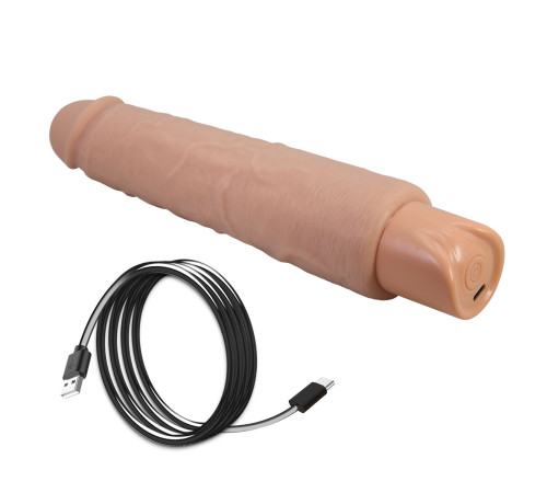 Телесный реалистичный вибратор Soren - 25,2 см.