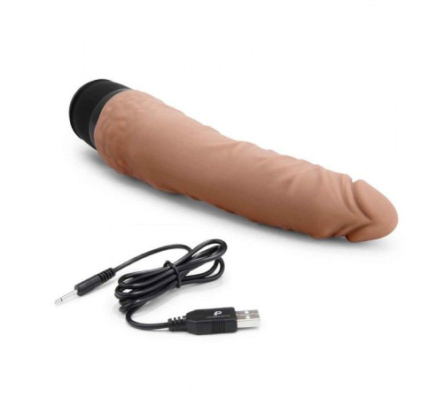 Кофейный вибратор-реалистик 7  Realistic Vibrator - 20 см.