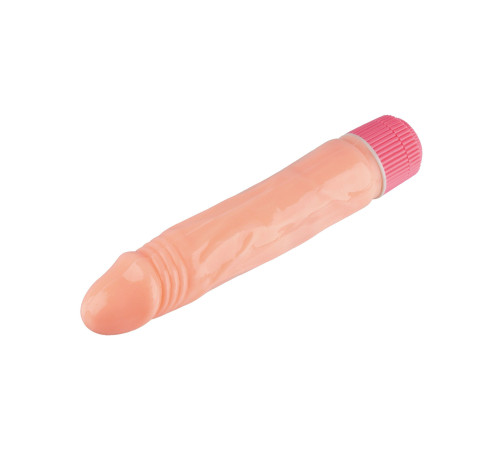 Телесный силиконовый вибратор-реалистик - 20 см.