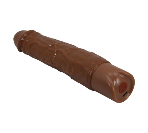 Коричневый реалистичный вибратор Osric - 22,3 см.