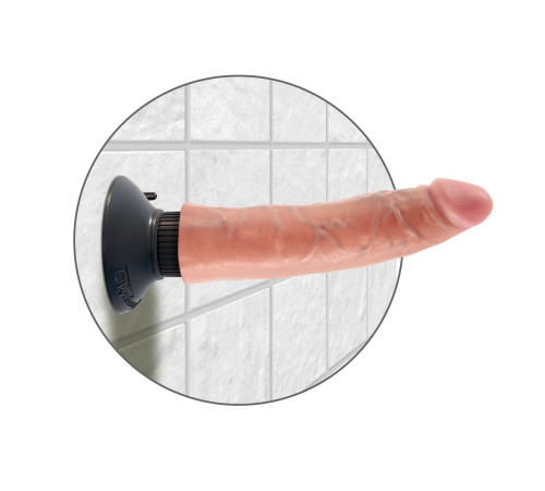 Вибромассажер телесного цвета 7 Vibrating Cock - 20 см. Вибромассажер телесного цвета 7 Vibrating Cock - 20 см.