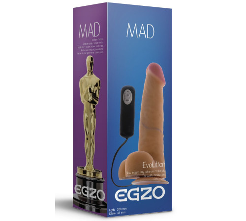Телесный вибратор-реалистик с присоской Mad Oscar - 20 см. Телесный вибратор-реалистик с присоской Mad Oscar - 20 см.