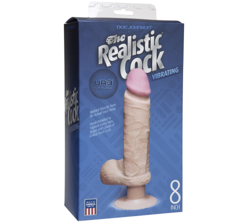 Вибромассажер-реалистик на присоске The Realistic Cock ULTRASKYN Vibrating 8”- 23,5 см. Вибромассажер-реалистик на присоске The Realistic Cock ULTRASKYN Vibrating 8”- 23,5 см.