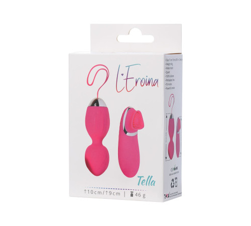 Розовые виброшарики TELLA с пультом-стимулятором