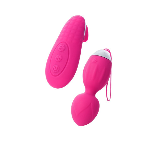 Розовые виброшарики TELLA с пультом-стимулятором