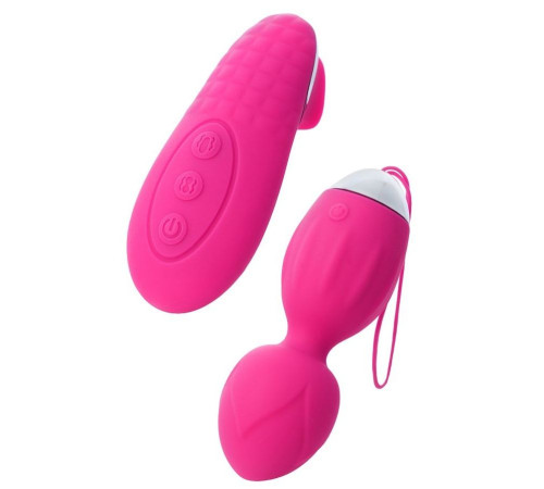 Розовые виброшарики TELLA с пультом-стимулятором
