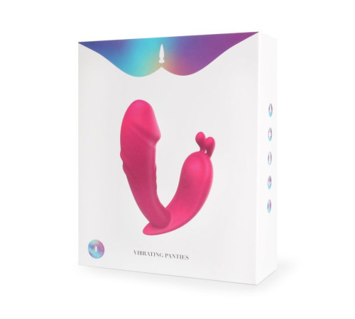 Розовый вибромассажёр с пультом дистанционного управления