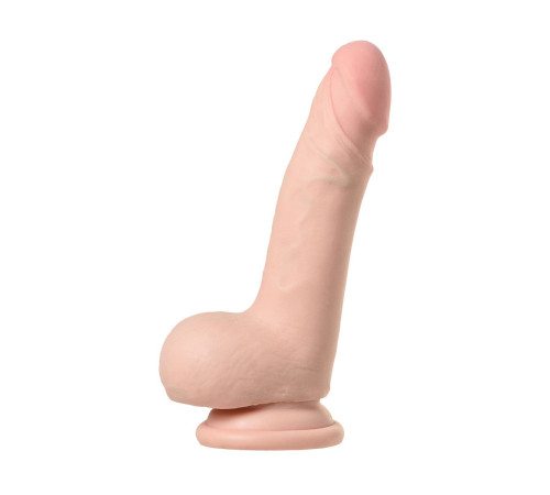 Реалистичный перезаряжаемый вибратор REALSTICK ELITE VIBRO с пультом ДУ - 18,5 см.