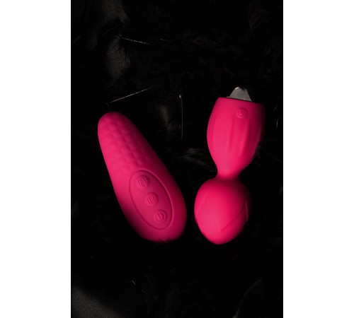 Розовые виброшарики TELLA с пультом-стимулятором