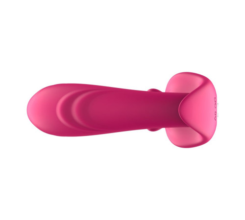 Розовый вибромассажёр с пультом дистанционного управления