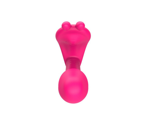 Розовый вибромассажёр с пультом дистанционного управления