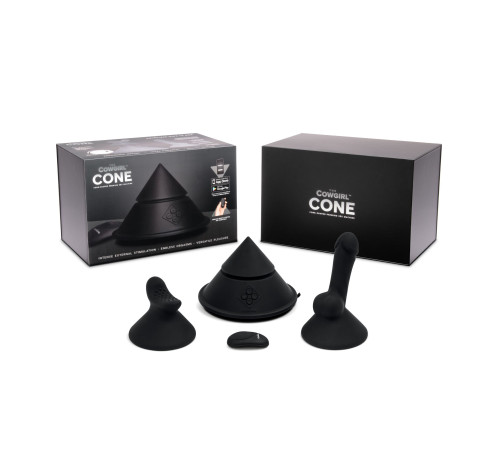 Конусный вибромассажер Cowgirl Cone с 2 насадками Конусный вибромассажер Cowgirl Cone с 2 насадками