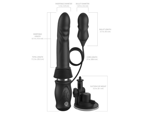Заказать Черный автоматический вибромассажер с вибропулей Ultimate Silicone Thruster Заказать Черный автоматический вибромассажер с вибропулей Ultimate Silicone Thruster