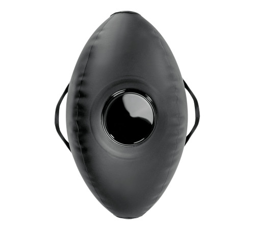 Черный надувной мяч с платформой для фиксации дилдо Body Dock Inflatable Love Ball