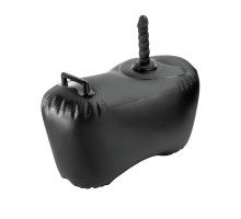 Черное надувное кресло с платформой для фиксации дилдо Body Dock Inflatable Love Seat