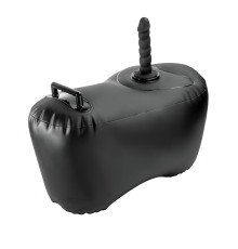 Черное надувное кресло с платформой для фиксации дилдо Body Dock Inflatable Love Seat