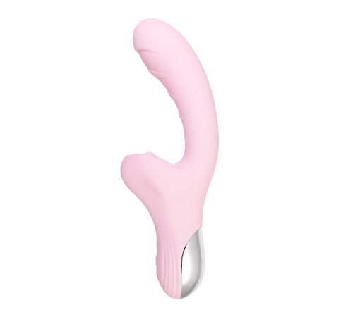 Розовый вибратор-кролик с ласкающим язычком Orali - 22 см.