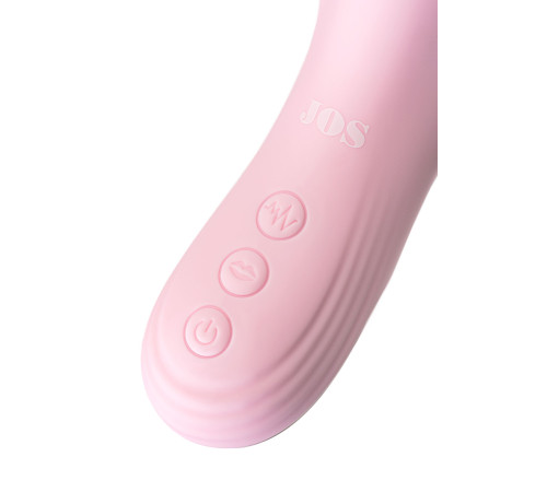 Розовый вибратор-кролик с ласкающим язычком Orali - 22 см.