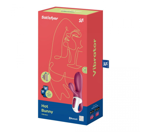 Малиновый вибратор-кролик Hot Bunny с функцией нагрева - 17,5 см. Малиновый вибратор-кролик Hot Bunny с функцией нагрева - 17,5 см.