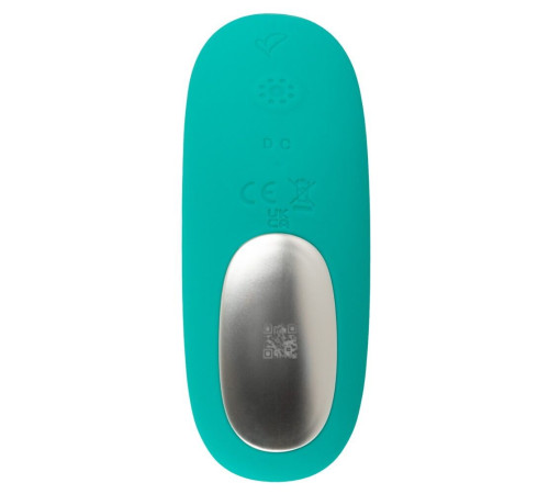 Зеленый вибратор SYLORA Unique Beads Vibrator - 17 см.