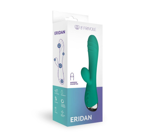 Зеленый вибратор-кролик Eridan - 21 см. Зеленый вибратор-кролик Eridan - 21 см.