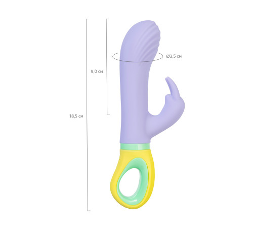 Сиреневый вибратор-кролик Wisteria - 18,5 см.