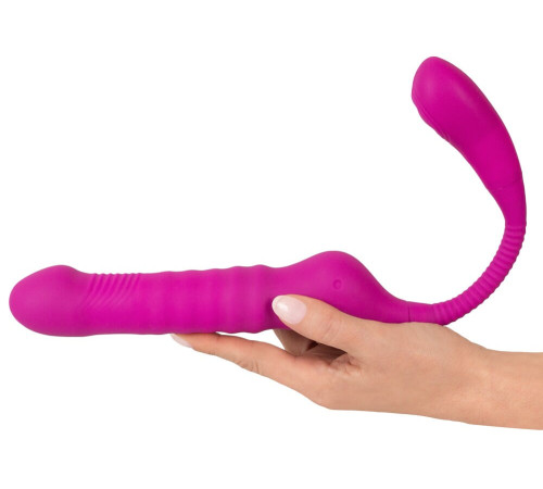Лиловый вибратор 3 Function Vibrator с функцией фрикций и постукиванием