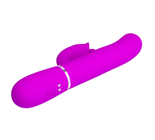 Лиловый вибратор-кролик с пульсацией Gigi - 22,8 см.