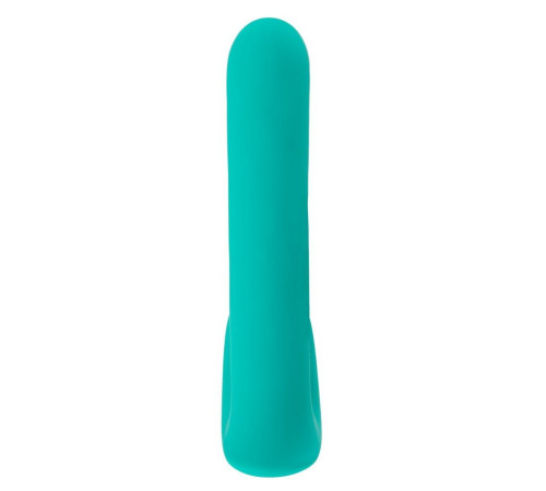 Зеленый вибратор SYLORA Unique Beads Vibrator - 17 см.