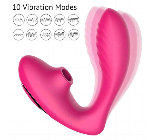 Розовый вибромассажер Clitoral Sucking Vibrator OG для стимуляции клитора и точки G