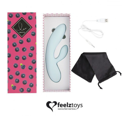 Нежно-голубой вибратор-кролик Lea Rabbit Vibrator - 20,2 см.