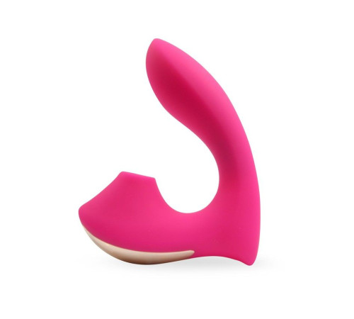Розовый L-образный вибромассажёр с вакуумной стимуляцией 3,5’’ Silicone Billow Suction Lover Розовый L-образный вибромассажёр с вакуумной стимуляцией 3,5’’ Silicone Billow Suction Lover