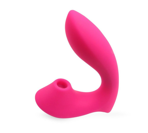 Розовый L-образный вибромассажёр с вакуумной стимуляцией 3,5’’ Silicone Billow Suction Lover Розовый L-образный вибромассажёр с вакуумной стимуляцией 3,5’’ Silicone Billow Suction Lover