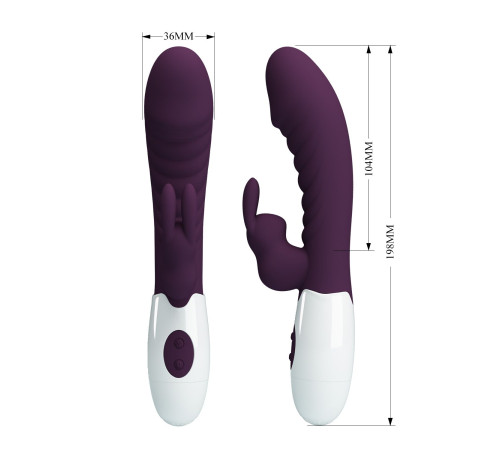 Фиолетовый вибратор-кролик Naughty Bunny - 19,8 см. Фиолетовый вибратор-кролик Naughty Bunny - 19,8 см.