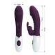 Фиолетовый вибратор-кролик Naughty Bunny - 19,8 см.