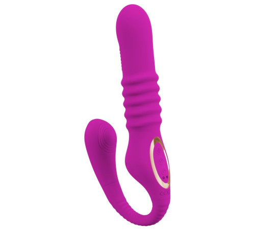 Лиловый вибратор 3 Function Vibrator с функцией фрикций и постукиванием