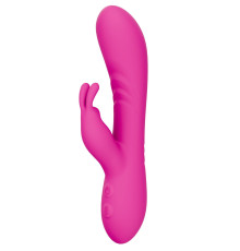 Розовый силиконовый вибратор-кролик