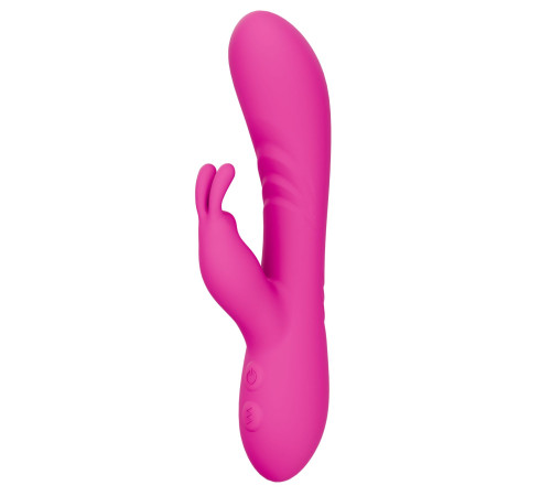 Розовый силиконовый вибратор-кролик