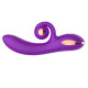 Фиолетовый вибратор-кролик с функцией вращения ствола
