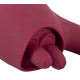 Малиновый вибратор с подвижными язычками 2 Function Vibrator - 20,6 см.