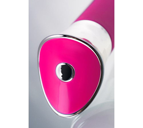 Розовый вибратор с клиторальным стимулятором и гибкой головкой LOLY - 21,6 см.