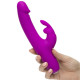 Заказать Фиолетовый перезаряжаемый вибратор Rabbit Slimline Curve Rechargeable - 24 см.