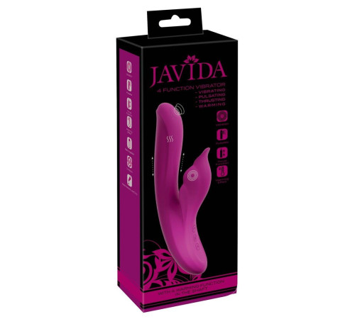 Лиловый вибратор-кролик 4 Function Vibrator - 24 см.