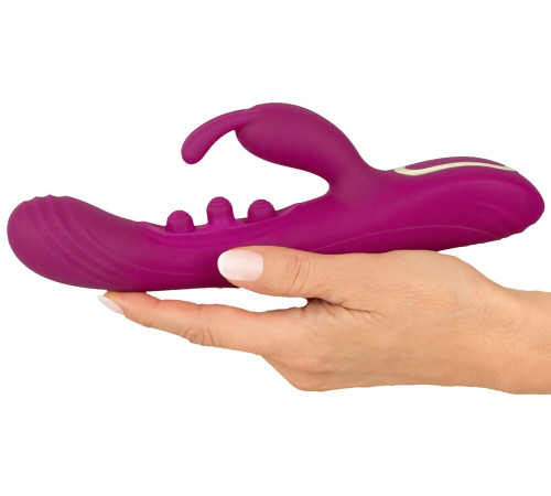 Лиловый вибратор-кролик 2 Function Vibrator Squirting - 22,5 см.