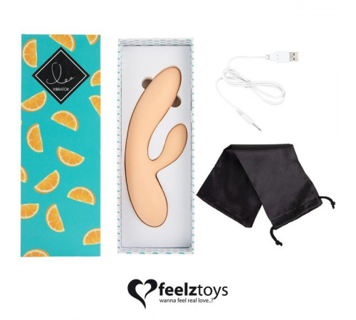 Бежевый вибратор-кролик Lea Rabbit Vibrator - 20,2 см.