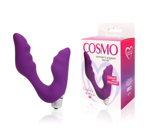 Фиолетовый вибромассажер Сosmo - 12,7 см.