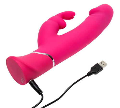 Розовый вибратор-кролик Realistic Dual Density Rechargeable Rabbit Vibrator - 25,5 см. Розовый вибратор-кролик Realistic Dual Density Rechargeable Rabbit Vibrator - 25,5 см.