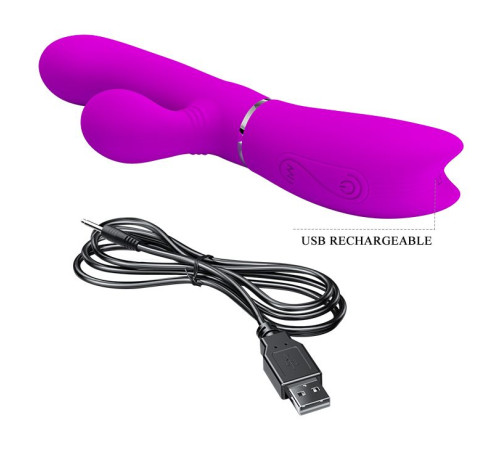 Лиловый вибратор-кролик с подвижной клиторальной щеточкой Clitoris Vibrator - 20,8 см. Лиловый вибратор-кролик с подвижной клиторальной щеточкой Clitoris Vibrator - 20,8 см.